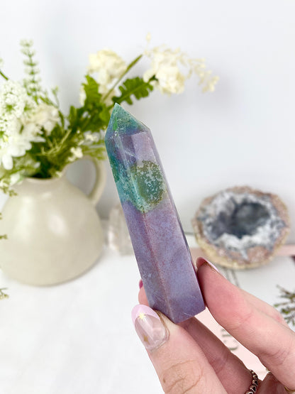 ✧ Purple Pastel Ocean Jasper Towers ✧