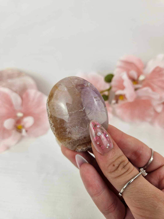 Amethyst Mexico Agate Palmstones