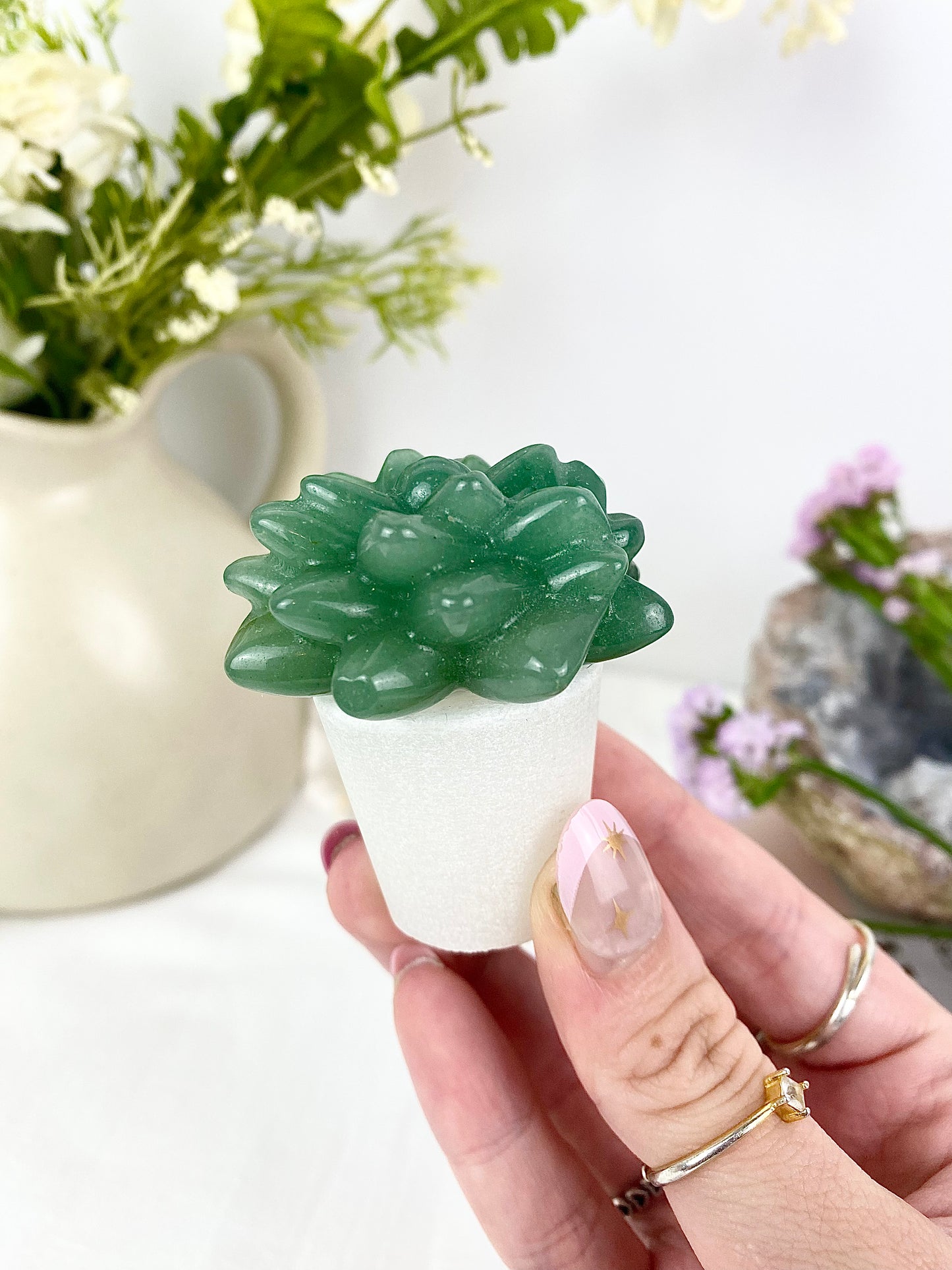 Green Aventurine Succulent