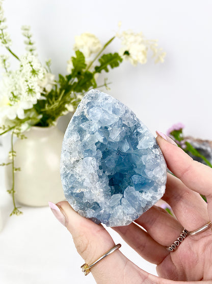 Celestite Cluster Egg