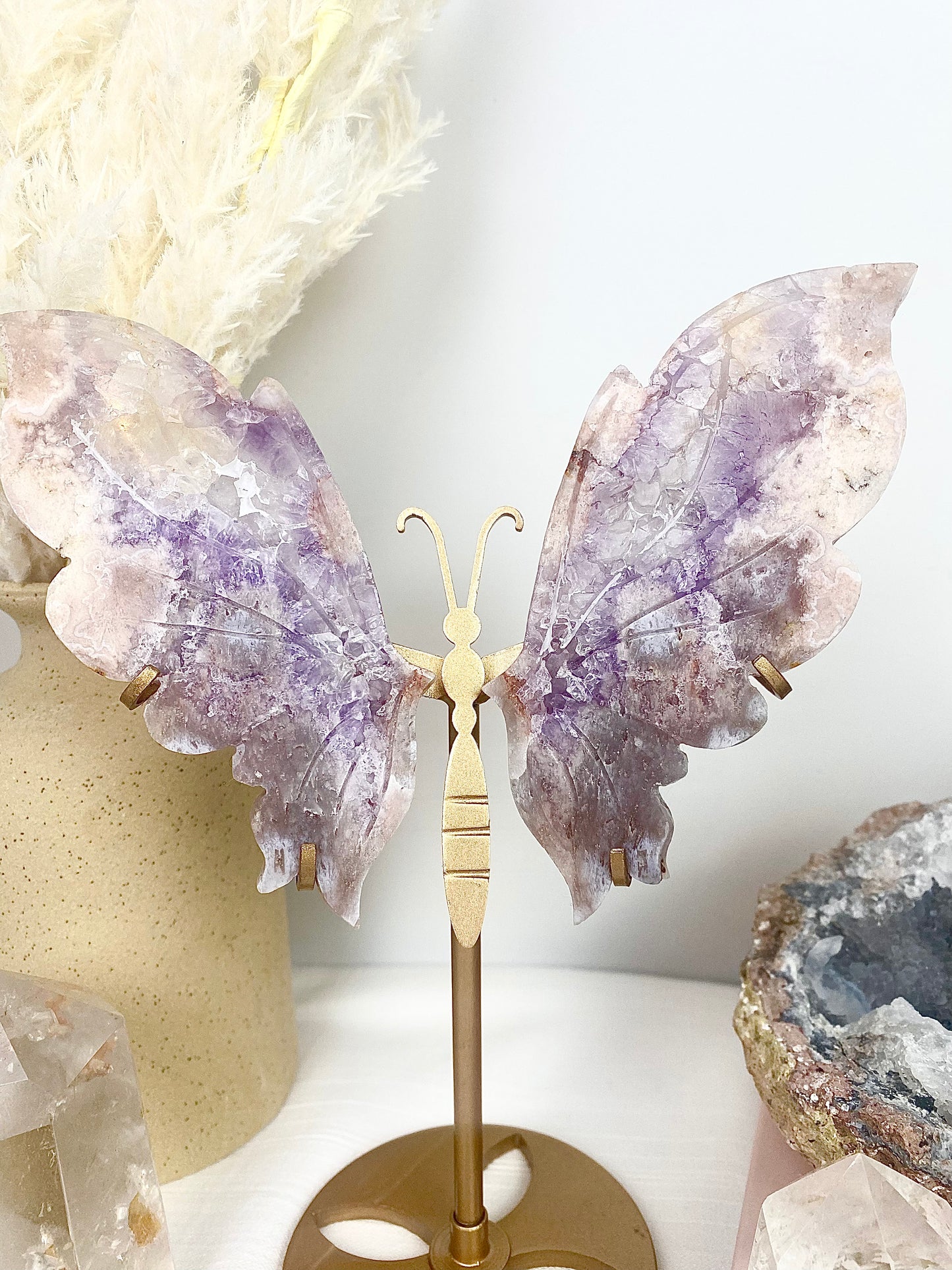 ✧ Pink Amethyst Butterfly Wings ✧