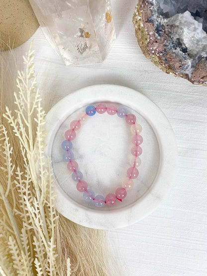 Morganite Beaded Bracelet