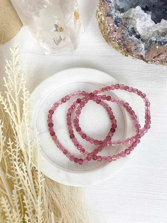 🍓 Strawberry Quartz Faceted Bracelets 🍓