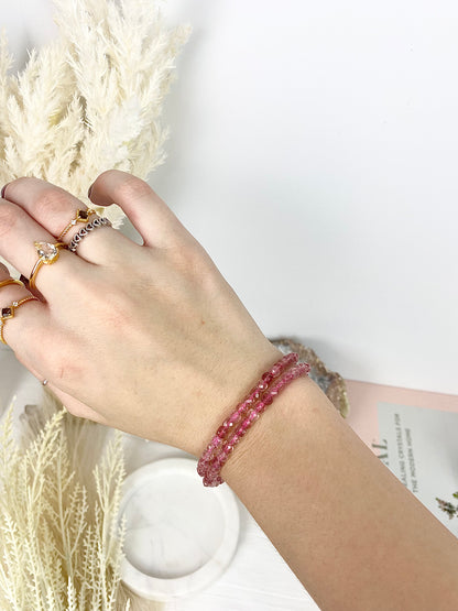 🍓 Strawberry Quartz Faceted Bracelets 🍓