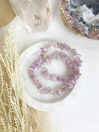 Kunzite Chip Bracelets