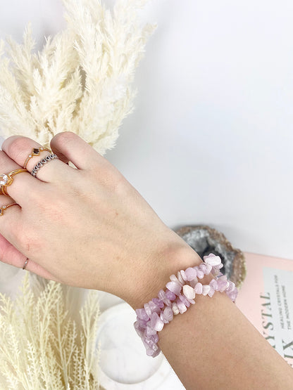 Kunzite Chip Bracelets