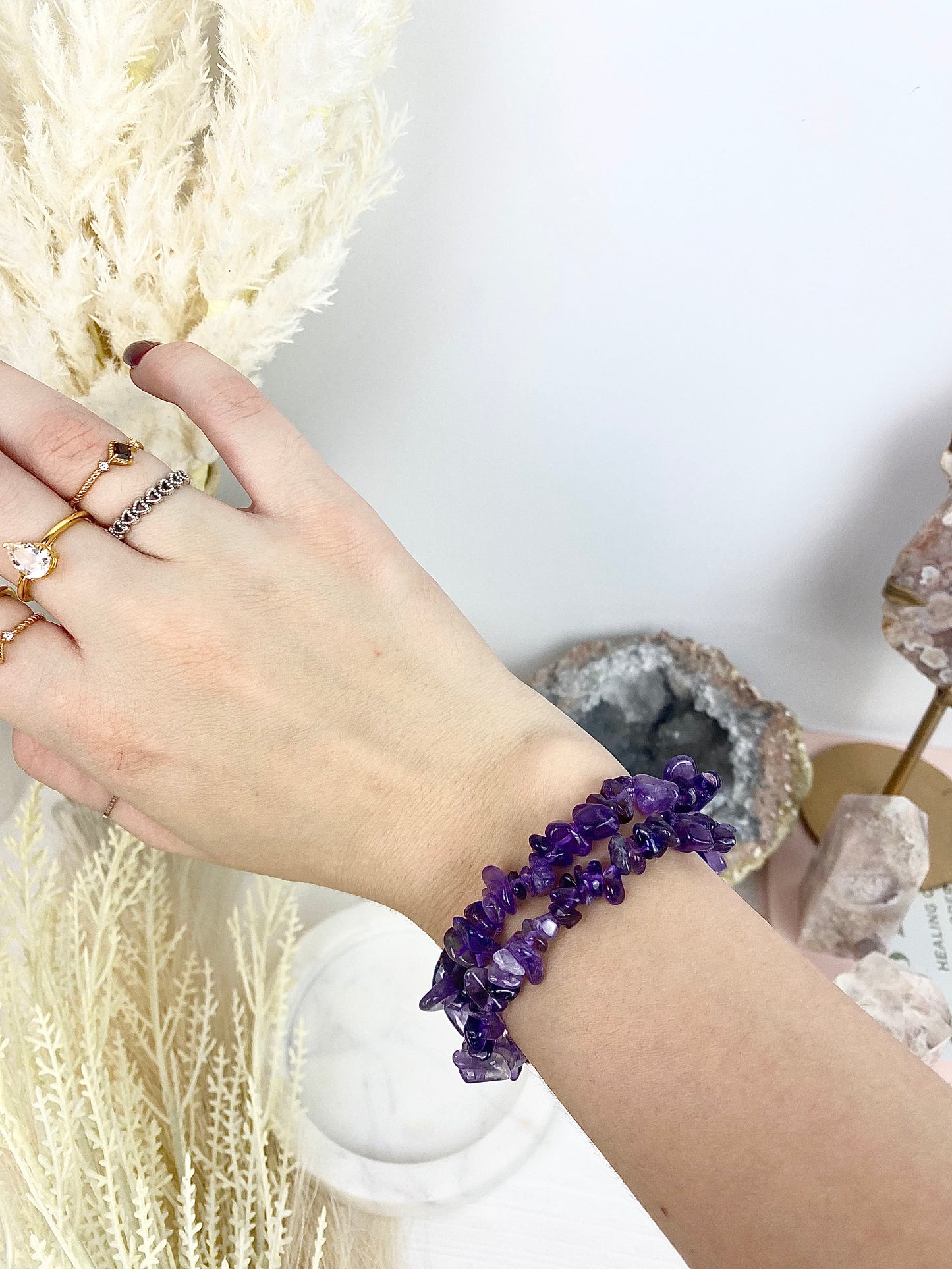 ☾ Amethyst Chip Bracelets ☾