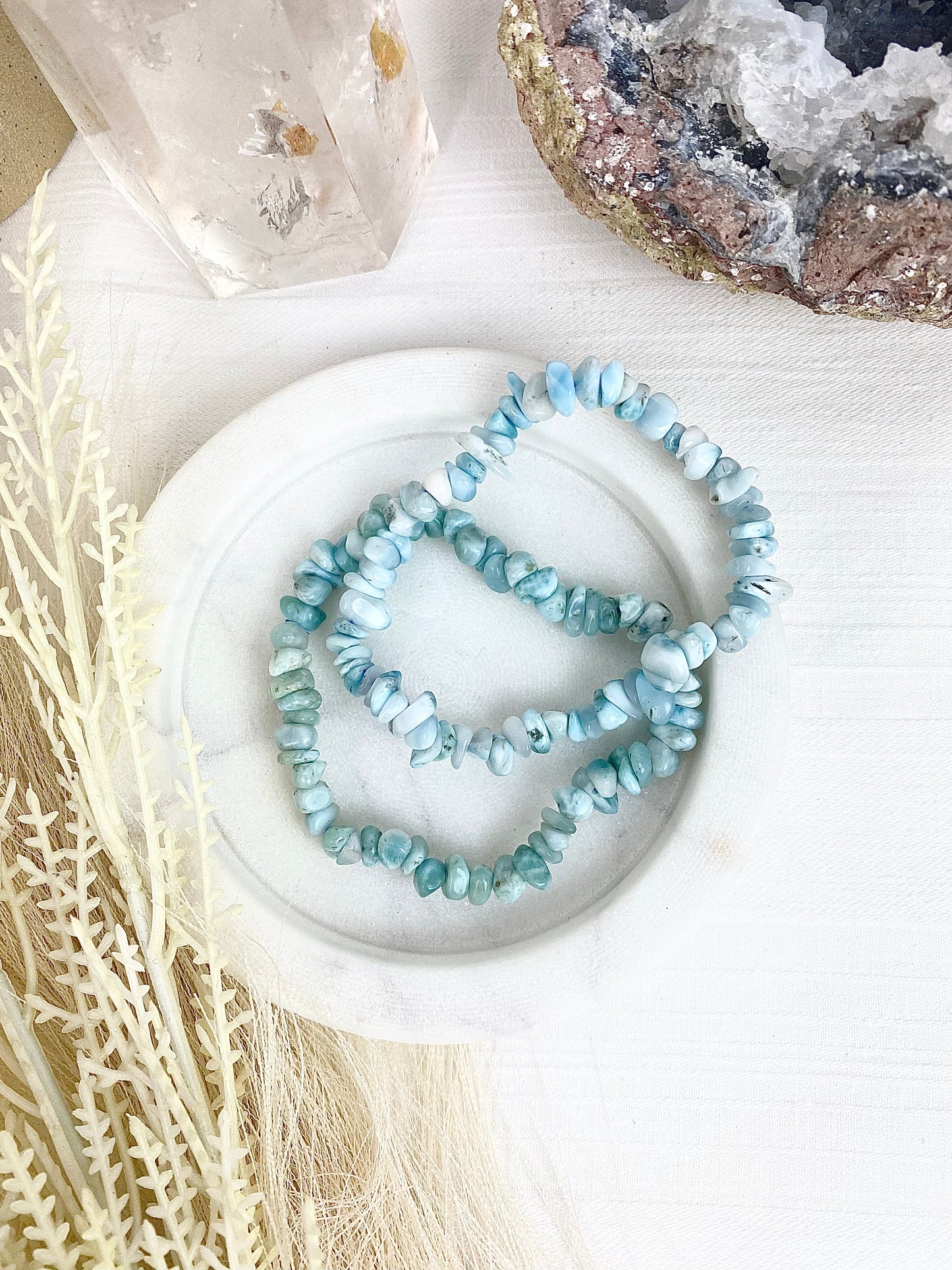 Larimar Chip Bracelets