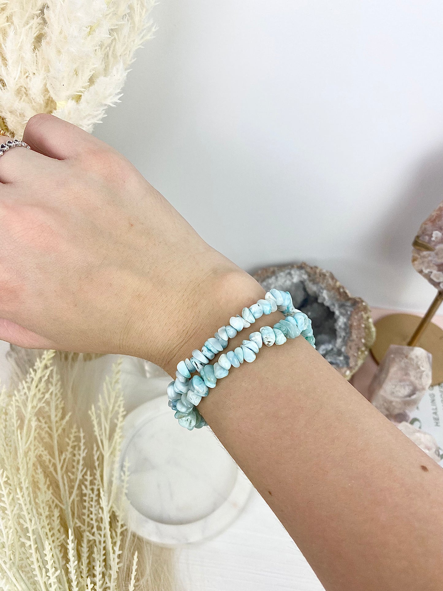 Larimar Chip Bracelets