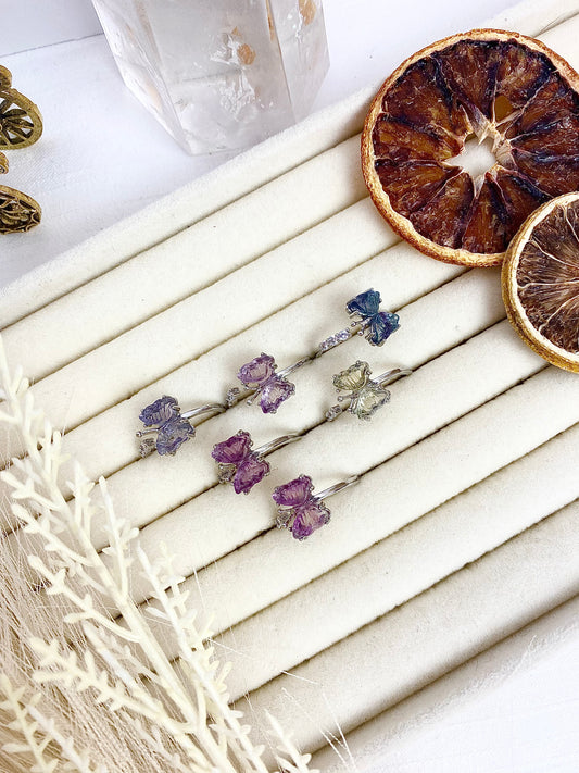 Fluorite Butterfly s925 Rings