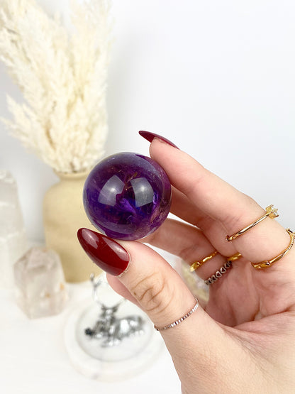 ✿ High Quality Ametrine Sphere with Deer Stand ✿