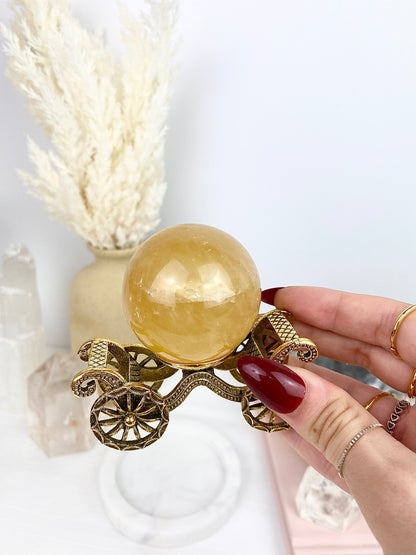 Gold Carriage Sphere Holder