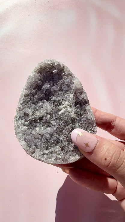 Grey Amethyst Cutbase Cluster