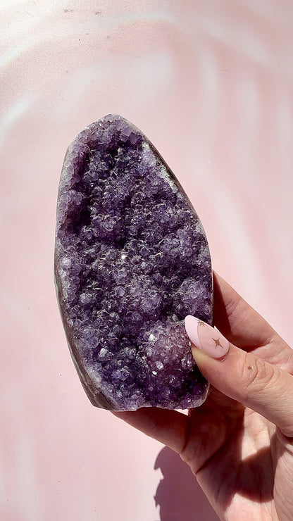 Amethyst Large Cutbase Cluster