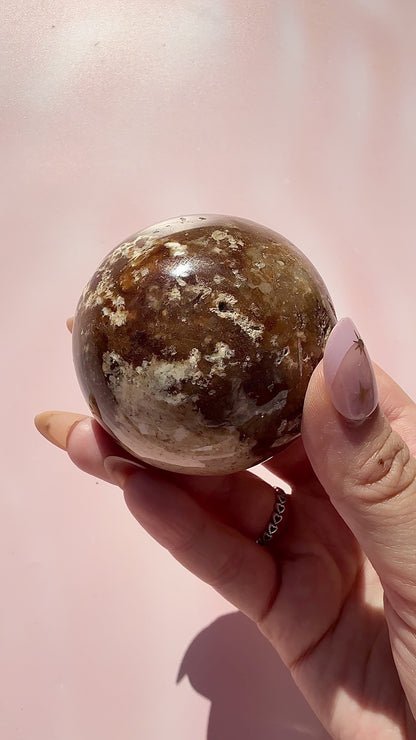 Chocolate Calcite Sphere