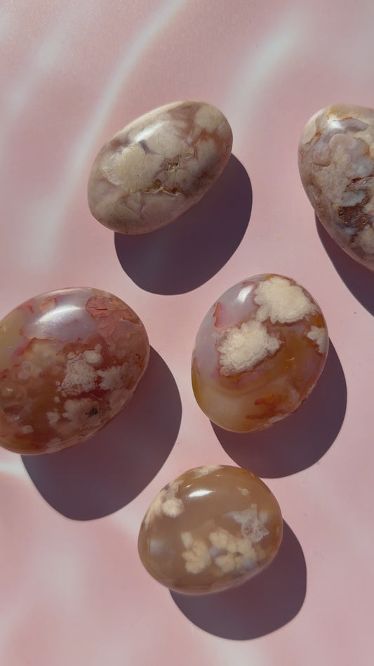 Flower Agate Palmstones