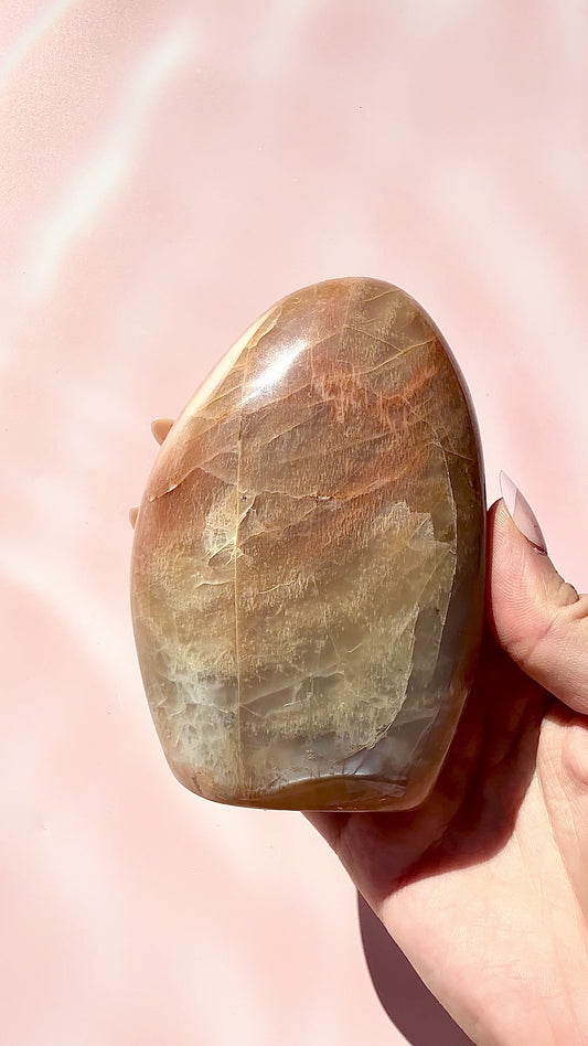 Peach Moonstone Freeform — 6.
