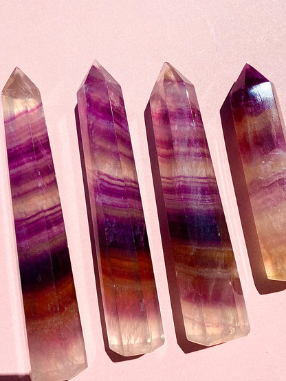 Purple Fluorite High Quality Tall Towers