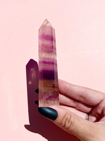 Purple Fluorite High Quality Tall Towers