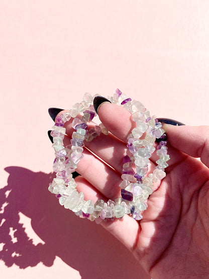 Fluorite Chip Bracelets