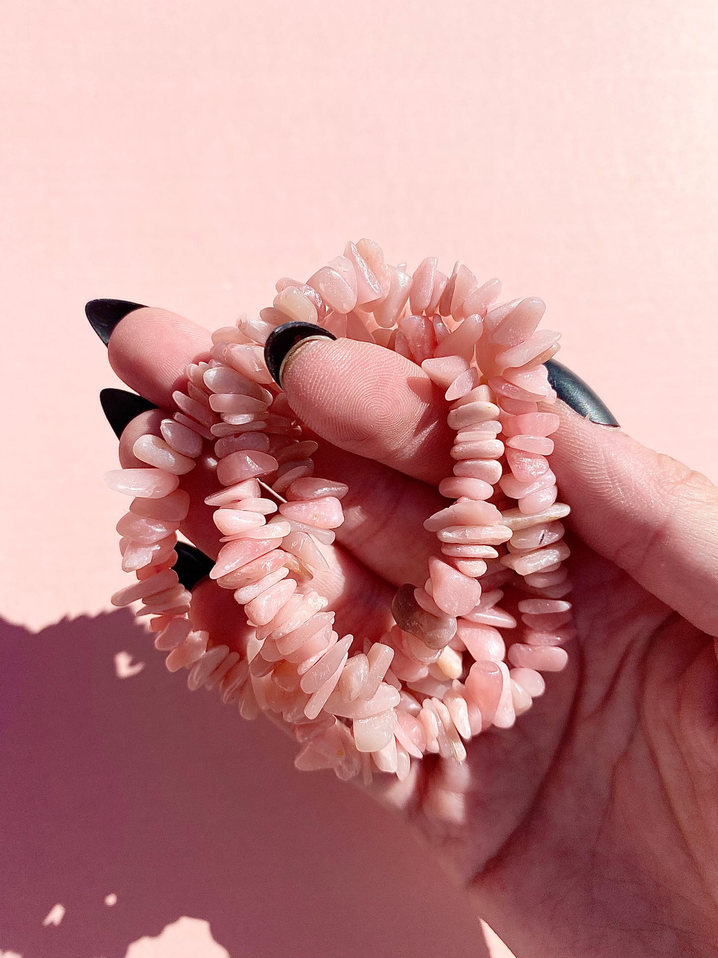 Pink Opal Chip Bracelets