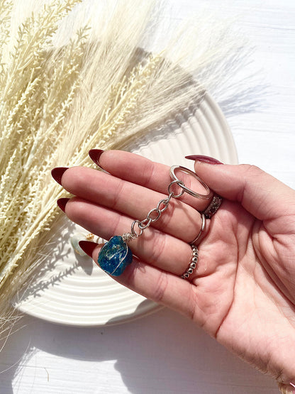 Gold Wire Wrapped Raw Keychains